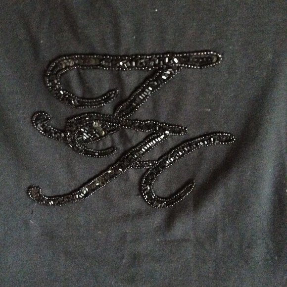 Tommy Hilfiger Y2K Beaded TH logo, 3/4 sleeve top (Sz. S) - Picture 3 of 15